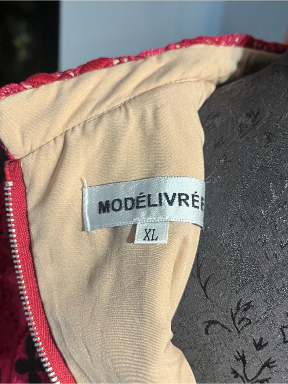 Modelivree Pink Lace Fitted Blouse Top Bridgerton XL Runs Small - Picture 5 of 9